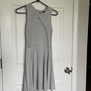 Gray/white summer dress - size small